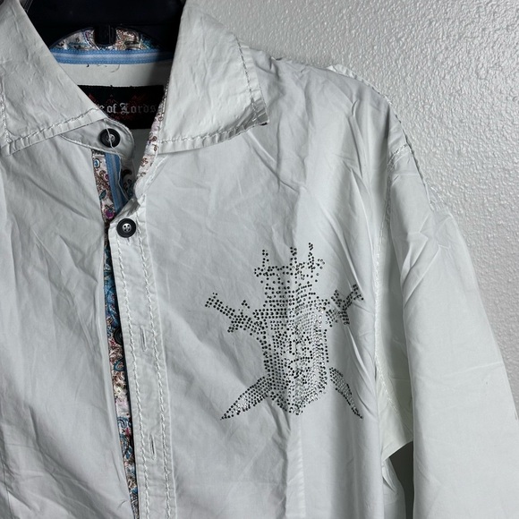 House of Lords Men White long sleeve‎ button down shirt size XL - Picture 2 of 7